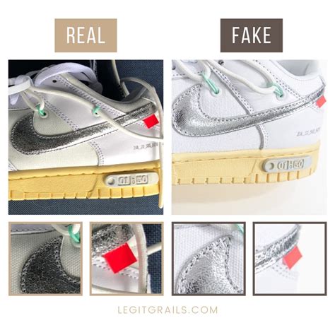nike dunk off white fake
